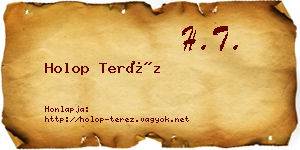 Holop Teréz névjegykártya
